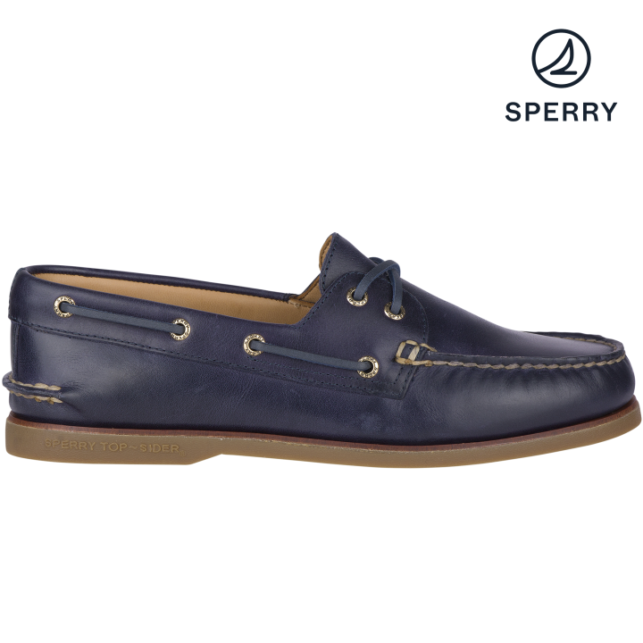 Men's Gold Cup Authentic Original Orleans Boat Shoe - Navy/Gum ...