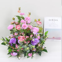 45cm artificial flower bouquet road guide flower ball party wedding decor table centerpiece rose daisy peonies leaf flower stand