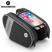 ROCKBROS Bicycle Bag Front Tube Bag Frame Bag With 360° Rotation Phone Holder Bike Pouch Bike Accessories