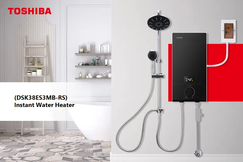 Toshiba DSK38ES3MB-RS Instant Electric Water Heater (With Pump + Rain  Shower) | Lazada