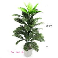 (Leisurely)90CM39ใบประดิษฐ์ขนาดใหญ่ต้นปาล์มจำลอง Monstera พืชสวนภูมิทัศน์ตกแต่งโรงแรมบ้านอุปกรณ์ตกแต่ง