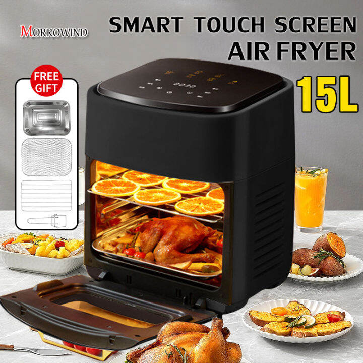 Air Fryer Large Capacity 15L 8L 4L Digital Touch LED Oven Air Fryer ...