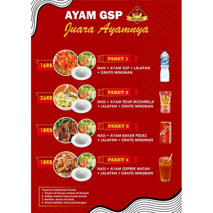 desain daftar menu makanan dari karton