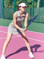 Sports Summer New Dress Women Fast-Dry Sleeveless Badminton Tennis Golf Skirt Zipper Lapel Dresses Ruffle Hem Skort