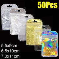 50pcs Thicken Self Sealing Bags Jewelry Display Packaging Storage Bag Transparent Desktop Organizer Pouches OPP Plastic Bags