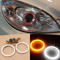 ❐▼ Cotton LED Angel Eye Halo Switchback Light Ring lamp DRL for Mercedes-Benz B-Class W245 B160 B180 B170 B200 2006-2011