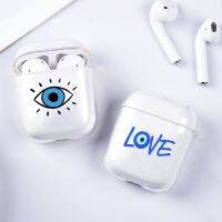 [SOSO 3C accessories] ตุรกีโชคดีตาสีฟ้าชั่วร้ายพิมพ์ล้างหูฟังกรณีสำหรับ Airpods 1 2ไร้สายบลูทูธปกซิลิโคนอ่อนนุ่ม C Oque