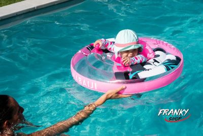 ห่วงยางสอดขาเด็ก ห่วงยาง ห่วงยางขาสอด Babys Transparent Inflatable Pool Ring Seat And Handles