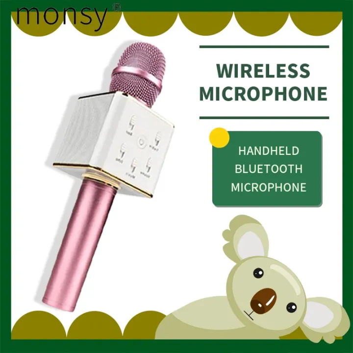 Wireless Bluetooth Handheld Microphone Speaker Karaoke Q7 ( audiocable