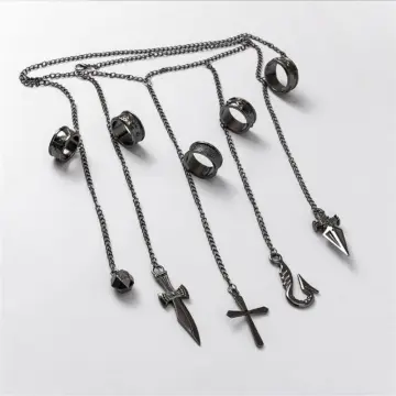 Hunter X Hunter Kurapika Chain Ring Japanese Anime Cosplay Metal Punk  Accessory