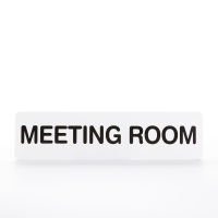 ป้าย Meeting Room พลาสติก PP มีกาวพร้อมใช้งาน ขนาด 16x4 เซนติเมตร