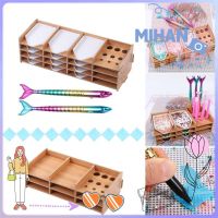 【Ready Stock】 ☁ C13 MIHAN Wood Beading Storage Tray Storage Box Diamond Painting Kits Diamond Painting Tray Organizer Drill Clay Tray Organizer Containers Multi-Boat Holder DIY Craft Point Drill Pen