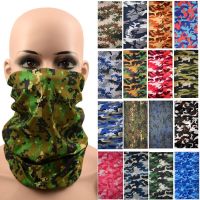 ❧ Camouflage Bandanas Seamless Balaclava Neck Scarf Warmer Half Face Shield Bandana Headband Military Army Cycling Fishing Scarf