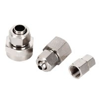 PCF Pneumatic Quick Screw Connector Brass Nickel Plated Hose Connector 1/8 "1/4" 3/8 "1/2" BSP Air Pipe 4-16MM Outer Diameter Co Pipe Fittings Accesso