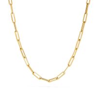 2021 Hot Fashion Paperclip Link Chain Women Necklace Stainless Steel Gold Color Chain Necklace For Women Men Jewelry Gift