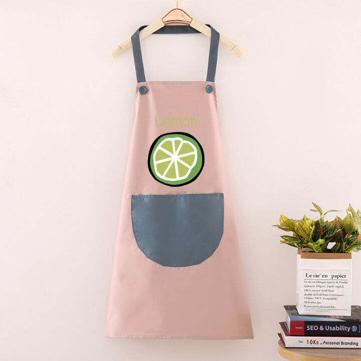 waterproof-apron-oil-proof-apron-work-clothes-apron-lemon-skin-green-apron-waterproof-and-oil-resistant-apron-kitchen-household-sling