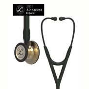 Ống nghe y tế 3M Littmann Cardiology IV, mặt nghe màu đồng, dây nghe đen