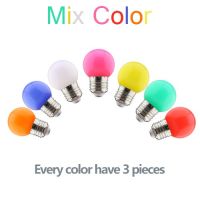 20pcs Colour LED Bulb E27 220V G45 7 Color RGB Lampada LED Lamp SMD3528 Decor Holiday Christmas Lamparas Light Bulb Fashlight