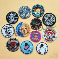 【hot sale】 ☼◈ B15 ☸ INS Iron-On Patch ☸ 1Pc Round Shape Patch Badges Embroidered Applique Sewing Iron On Badge