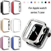 Diamond Case for Apple Watch 40mm 44mm 45mm 41mm 38mm 42mm Woman Bling Shiny Bumpe Protective Case iWatch Series 7 6 5 SE 4 3 21