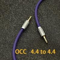 OCC HIFI ทองแดงคริสตัลเดี่ยว4.4มม. สมดุลตัวผู้ถึง4.4มม. อะแดปเตอร์เสียงสำหรับผู้ชาย4.4อะแดปเตอร์ตัวผู้กับตัวผู้