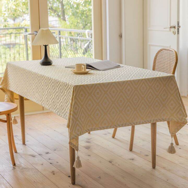 cod-yiman-qiyun-jacquard-diamond-shaped-tablecloth-tassel-country-home-dining-factory-direct-supply