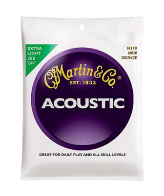 สายกีตาร์โปร่ง MARTIN M170 (010) เบอร์ 10 (Extra Light, 10-47) สายกีต้าร์โปร่ง martin สายกีต้า มาติน