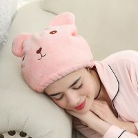 Cartoon Animals Shower Cap Thicken Breathability Hair Turban Quickly Towel Drying Towel Hats for Women Sauna Bathroom Accessorie Towels