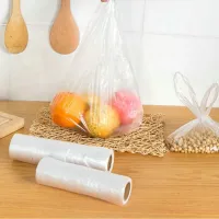 100PCS Transpare Roll Fresh-keeping Plastic Refrigerator Food Saver 3 Sizes Preserving Storage With Handle