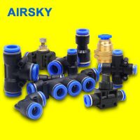 Pneumatic Fitting Pipe Connector Tube Air Cylinder Quick Fittings Water Push In Hose Couping 4mm 6mm 8mm 10mm 12mm PU Connectors Hand Tool Parts Acces