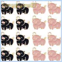 CONGYIYIMO07 สังกะสีอัลลอยด์ สัตว์น่ารักๆ ลูกหมูลูกหมู หมูจร้า หมูชาร์ม สร้อยคอสำหรับผู้หญิง ตุ้งติ้งเสน่ห์ ทำเครื่องประดับ DIY