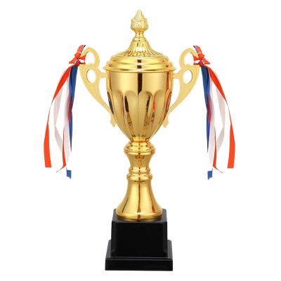 1 PCS Trophy Cup for Sports Meeting Competitions Soccer Winner Team Awards and Competition Parties Favors 11 Inch Gold