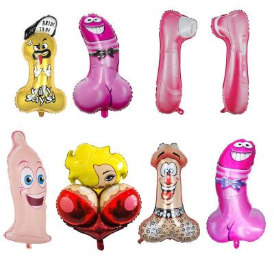 Bachelor Party Balloon Bride To Be Valentines Day Decor Bridal Shower Baloon Miss To Mrs Happy Hen Party Aluminum Film Baloon Adhesives Tape
