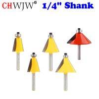 1PC 1/4－Shank 11.5 15 22.5 30 45Degree Chamfer Edge Forming Router Bit Set－Chwjw 13508q