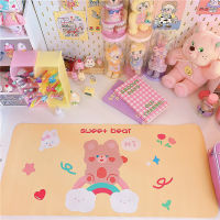 Office Home Computer Desk Mat Cute Waterproof Bears Rabbits Heat Insulation Placemats Writing Pads Dirt-resistant Table Desk Mat