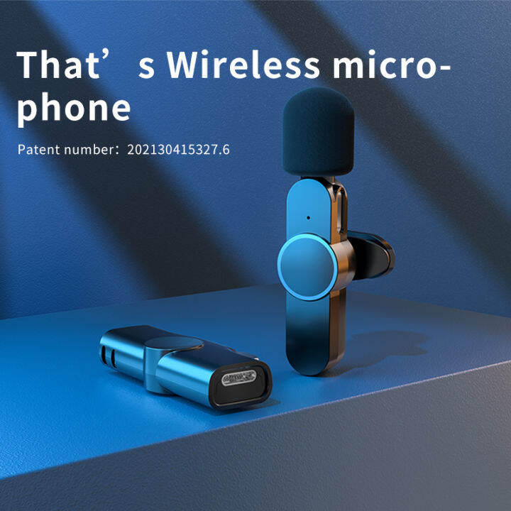 Wireless Lavalier Microphone for Vlogging Bluetooth Portable Noise