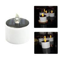 Solar Candle Light Flameless Rechargeable LED Candles Light Tea Lamps For Home Garden Bar Bedroom Living Room Church