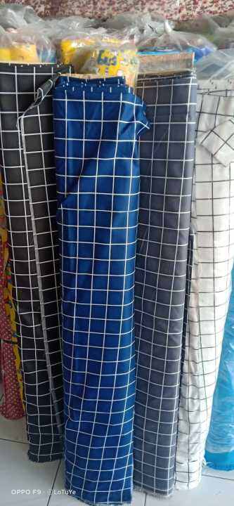 Bahan Kain seprai meteran motif Kotak 1 Meter | Lazada Indonesia