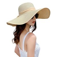 Uniqlo 2023 New Super Large Brim Straw Hat Fisherman Hat Womens Sunshade UV Straw Summer Sun Hat Versatile Small Fresh UV Protection