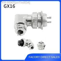 CIXIYCX 1Set GX16 90 Degree Right Angle 16mm Elbow 2 3 4 5 6 7 8 9 10 Pin Plug Socket Aviation Connector