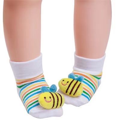 การ์ตูนถุงเท้าเด็กตุ๊กตาผ้าฝ้ายถุงเท้าทารกแรกเกิดถุงเท้าสามมิติ-0-12-เดือน