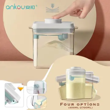 Ankou - Air Tight Milk Powder Container - Rectangle (2300ml) *White*