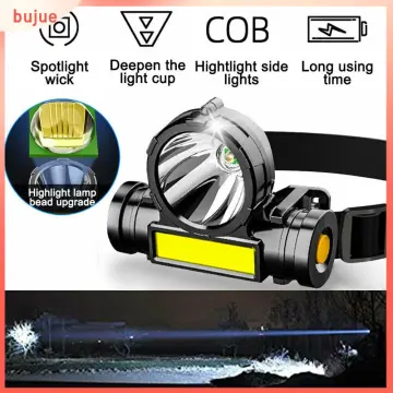 Portable Mini Headlamp XPE+4COB LED Headlight USB Rechargeable Head Lamp  Use 18650 Battery Camping Light Night Fishing Lantern