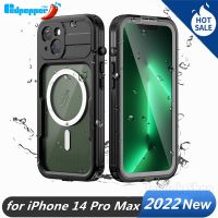 [For iPhone 14 Waterproof Case] Redpepper Underwater Waterproof Phone MagSafe Case Cover for iPhone 14 Pro Max iphone14 plus Winter Swimming Diving waterproofPhoneCase