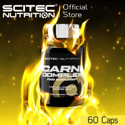 SCITEC NUTRITION L-Carnitine ( Carni-Complex 60 caps.) Carnitine 810 mg, Fat Burner แฟต เบิร์นเนอร์ (New Package)