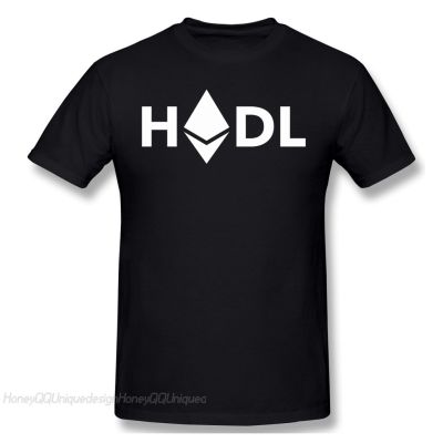 Men ETH Digital Currency Skyrocketing Dogecoin Black T-Shirt HODL Ethereum ETH TShirt Pure Cotton Tees Harajuku Shirt BPYO COD