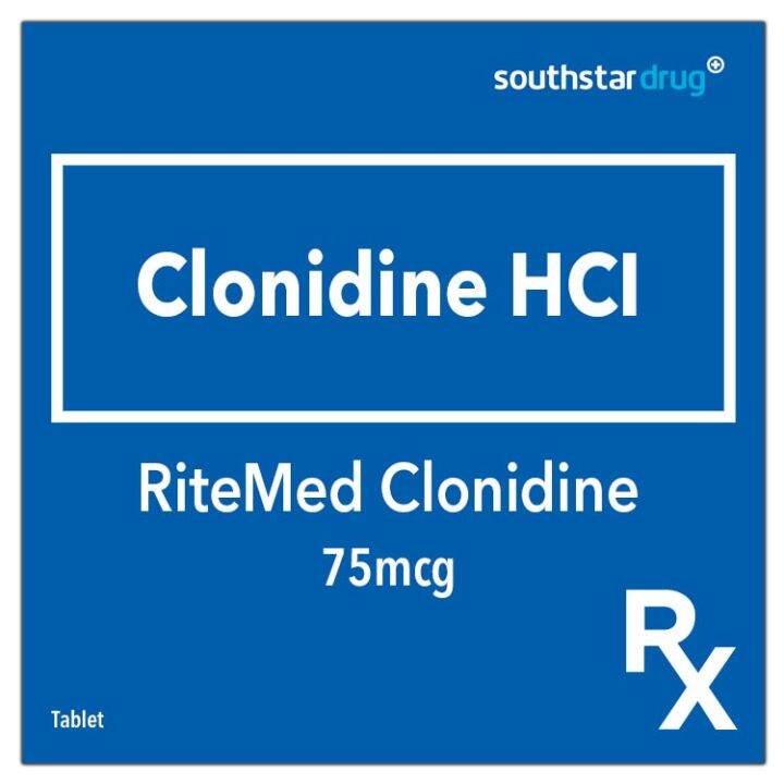 Rx RiteMed Clonidine 75mcg Tablet Lazada PH
