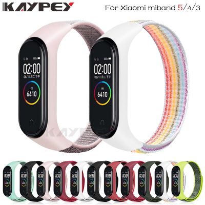 Velcro nylon strap for Xiaomi miband 6 5 bracelet smart Watch replacement for Xiaomi mi band 4 3 5 NFC strap anti lost wristband
