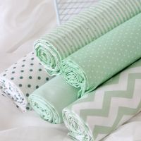 160x50cm Green Wave Dots Twill Cotton Sewing Fabric DIY Bedding Sheet Home Decoration Making Childrens Clothing Cloth Exercise Bands