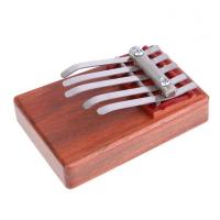 5 Keys Kalimba Thumb Piano High-Quality Wood Body Musical Instrument with Learning Tune Hammer for Beginner